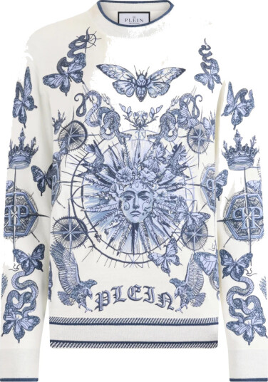 Philipp Plein Dame Strikkevarer Blå M, Philipp Plein Dame Strikkevarer Blå M,