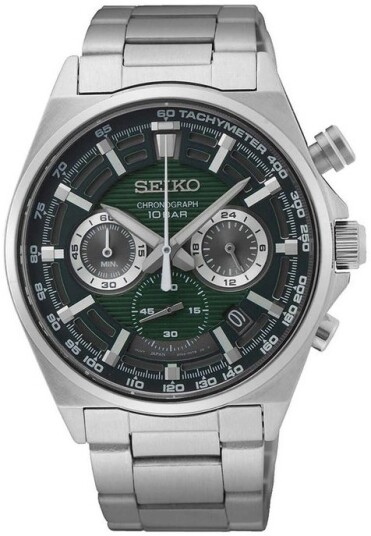 Seiko Herreklokke SSB405P1 Discover More Grønn/Stål Ø41 mm