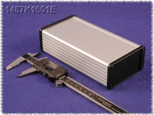 Hammond Electronics 1457K1601EBK 160 × 84 × 44 mm Aluminium Svart Kabinett