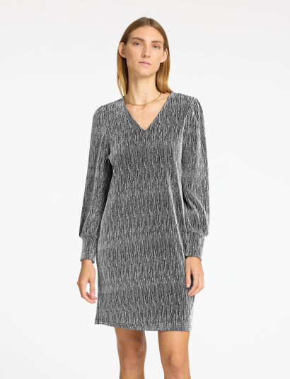 Selected Slfanita Agnethe Ls Short Dress - Black - XS