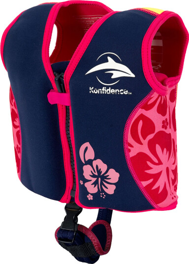 Konfidence svømmevest navy/pink/hibiscus 6-7 år Konfidence svømmevest navy/pink/hibiscus 6-7 år