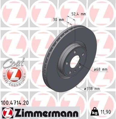 Bremseskive ZIMMERMANN 100.4714.20