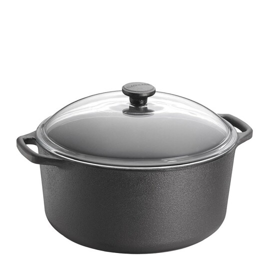 Skeppshult   Gryte rund med glasslokk 7L