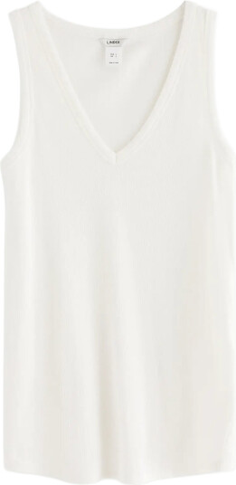 Lindex Mom Ribbed Tank Top White XL