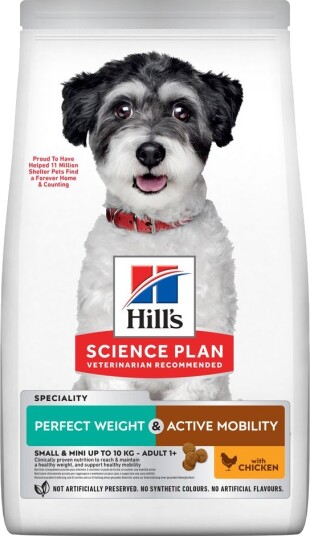 Hill'S Science Plan Perfect Weight & Active Mobility Adult Small & Mini Med Kylling Sparepakke 2 X 6 kg