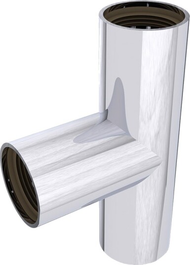 Faluvulk 40 mm X 90 Grd T-Rør Med 3 Muffer Faluvulk 40 mm X 90 Grd T-Rør Med 3 Muffer