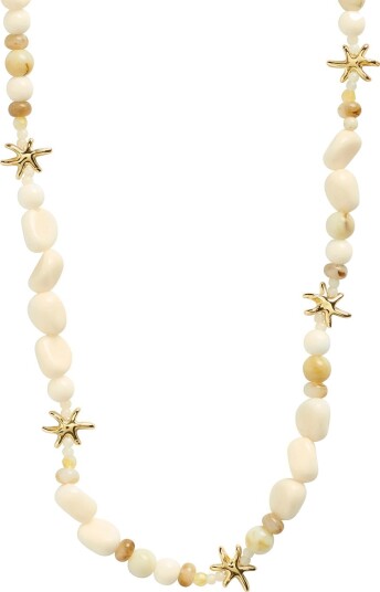 Pilgrim Prism Necklace White/Gold Plated Gold ONE SIZE