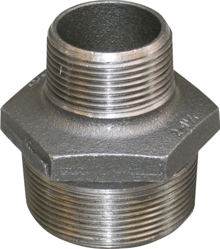 3/8" x 1/4" svart brystvorte
