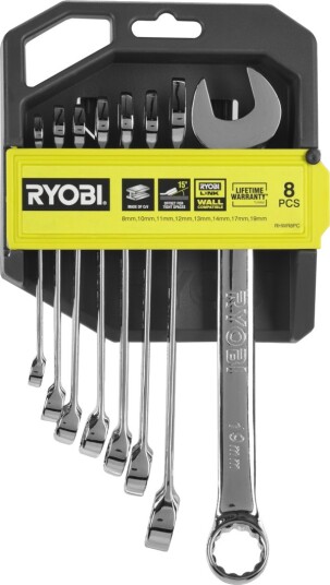 Ryobi Fastnøkkelsett RHWR8PC