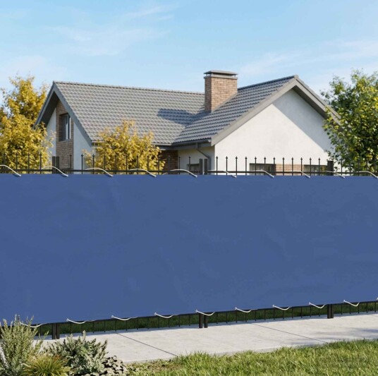 vidaXL Balkong privat skjerm 200 x 1000 cm Stoff med PU belegg Blå