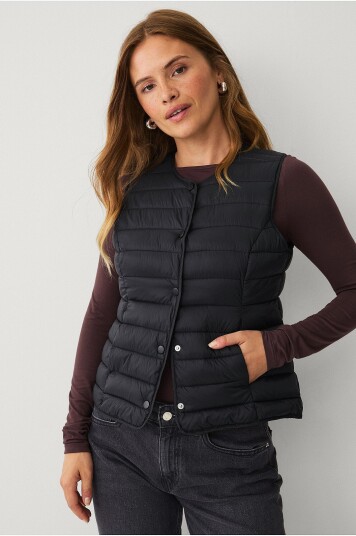 Ellos Collection Polstret vest Svart