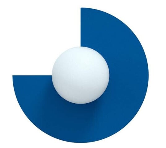Swedish Ninja - Candy Big Circle 270 S Vegglampe Electric Blue Swedish Ninja