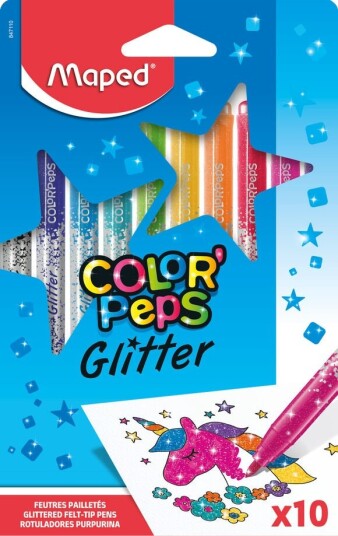 Tusj MAPED Color"Peps glitter 10 Tusj MAPED Color"Peps glitter 10