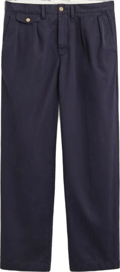 Gant Rel Pleated Cotton Twill Chinos Navy 32