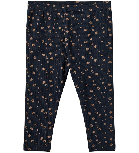 Sofie Schnoor Leggings Rib Dark Blue m. Trykk Sofie Schnoor 62 Leggings Blå