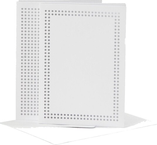 Creativ Company Broderikort 10,5x15 cm Hvit 6 stk.