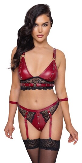BRA SET BONDAGE - RED BRA SET BONDAGE - RED