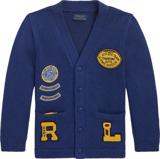 Polo Ralph Lauren Cardigan Strikk Royal Kombinasjon Polo Ralph Lauren 3 år 98 Cardigan Blå