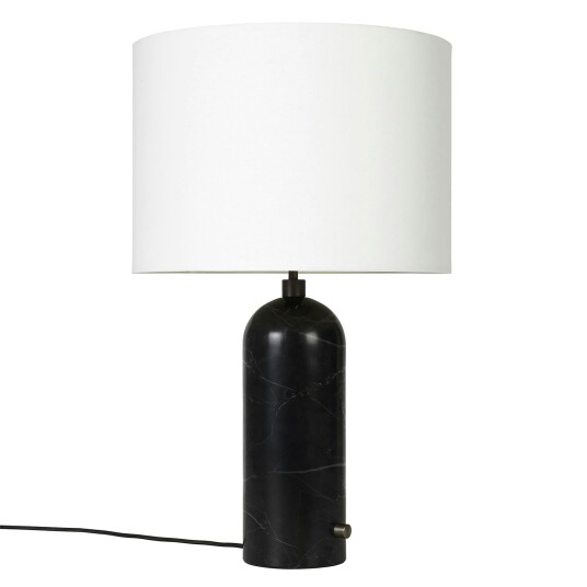 Gravity Bordlampe Stor Sort Marmor / Hvit