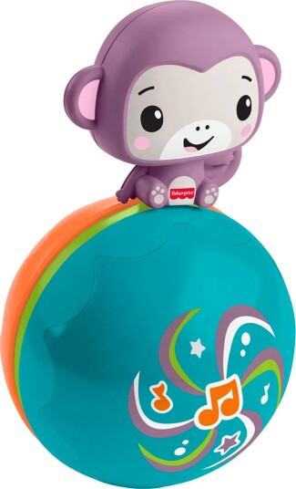 Fisher Price Crawl & Go Purple Monkey Musikalsk Aktivitetsball