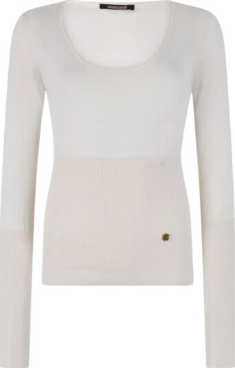 Roberto Cavalli Dame Strikkevarer Hvit L, Roberto Cavalli Dame Strikkevarer Hvit L,