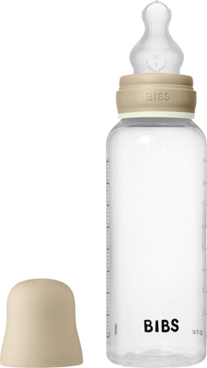 BIBS Glow 270 ml Silikon Tåteflaske for Nattmating i Vanilla