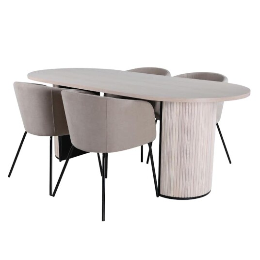 Venture Home Spisegruppe Venture Home Bianca med 4 Bergen Stoler Polyester GR22175 Venture Home Spisegruppe Venture Home Bianca med 4 Bergen Stoler Polyester GR22175