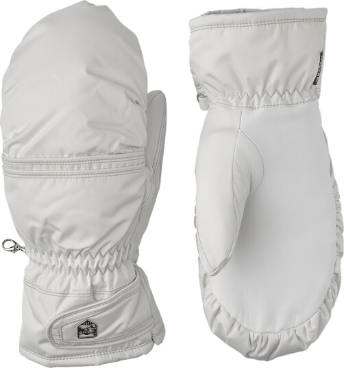 Hestra Primaloft Leather Mitt Dame Ivory/Offwhite 5
