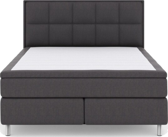 Select No 5 Komplett Sengepakke 180x200 Fast Watergel - Mørkegrå/Metallben