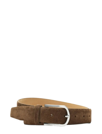 Selected Slfiona Suede Belt Brown 95