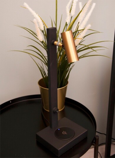 Havana bordlampe med trådløs/USB lading