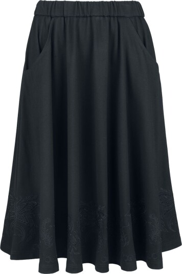 Gothicana by EMP Goth Middellangt skjørt Mystical Woods S til XXL Damer svart