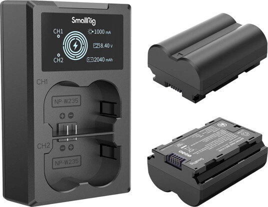 SmallRig 3822 NP-W235 Battery & Charger 2pk batterier til Fujifilm m/lader SmallRig 3822 NP-W235 Battery & Charger 2pk batterier til Fujifilm m/lader