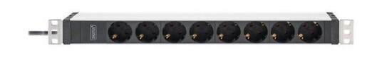 Digitus 19" Strømfordeler 3600 VA 8x CEE 7/3 Rackmontert med 2 m Kabel Digitus 19" Strømfordeler 3600 VA 8x CEE 7/3 Rackmontert med 2 m Kabel