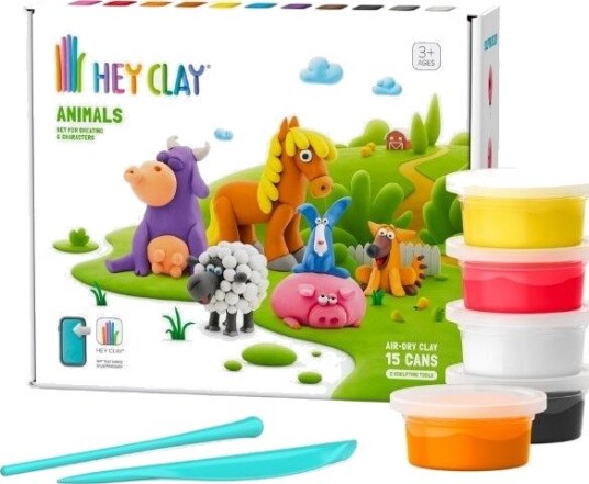 Hey Clay Animals Modelleringsleire Med 6 Bondegårdsdyr 15 Bokser Hey Clay Animals Modelleringsleire Med 6 Bondegårdsdyr 15 Bokser