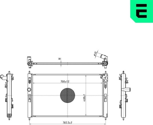 ERA 673447 Radiator motorkjøling