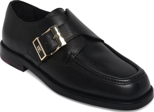 Tommy Hilfiger Th Buckle Moc Toe Loafers   BLACK   36