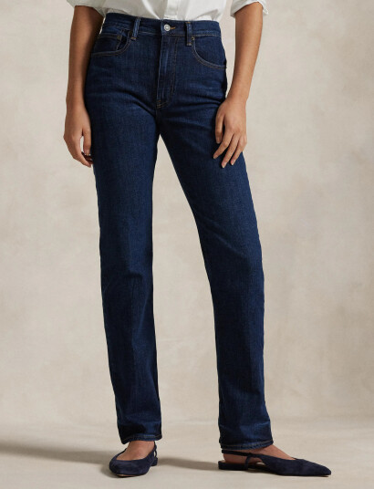 Polo Ralph Lauren High Rise Straight Jean Blue 25