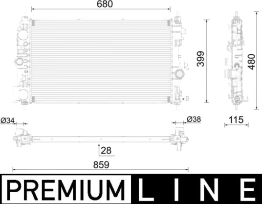 Radiator MAHLE ORIGINAL CR 1782 000P