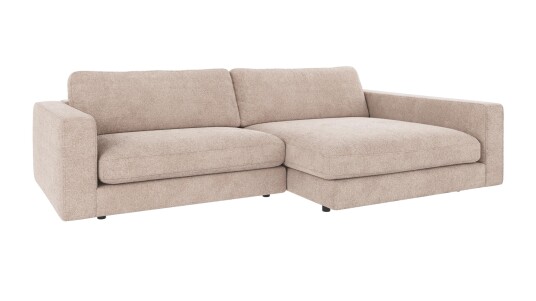 Rowico Home Duncan 3 seters sofa med sjeselong H Lys beige Greg 3 258 x 150 x 78 cm Beige