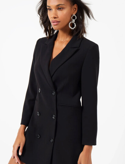 French Connection Whisper Blazer Dress - Black - 38