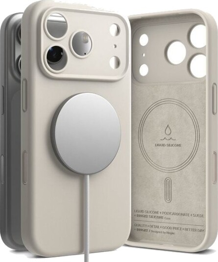 Ringke iPhone 17 Pro Max Silikon MagSafe Deksel - Stein