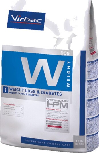 Virbac tørrfôr Dog W1 Weight Loss & Diabetes 3 Kg