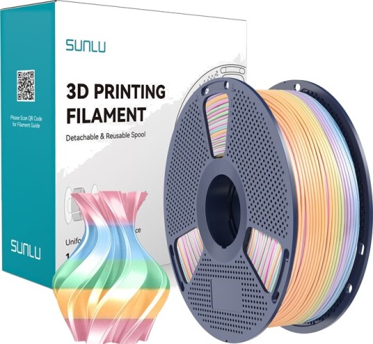 Sunlu Pla+ Silke 1.75 Mm 1 Kg Regnbue 04 Filament