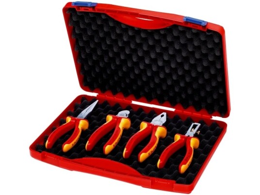 Knipex Tangsett "RED" 4-deler i Stål og Polypropylen