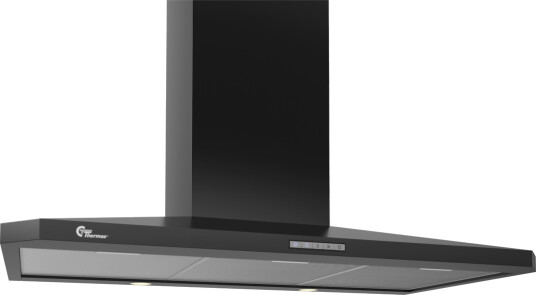 Thermex Decor 787 Vegghengt Kjøkkenvifte 90 cm med LED og Digital Display, Sort