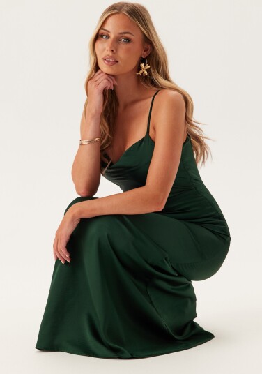 Bubbleroom Occasion Waterfall Mermaid Satin Gown