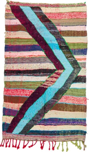Marokkansk Boucherouite teppe 115 x 215 cm Størrelse: 115 x 215 cm