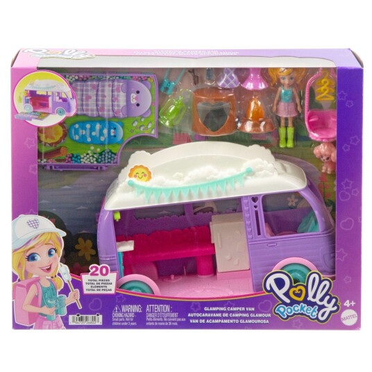 Mattel Polly Pocket Glamping Campingsæt Med Dukke