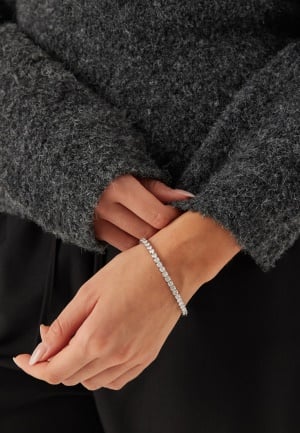 BY JOLIMA Elastic Tennis Bracelet Crystal Steel Onesize BY JOLIMA Elastic Tennis Bracelet Crystal Steel Onesize
